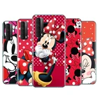 Красный Силиконовый чехол для телефона с Минни Маус для Huawei Mate 40 30 20 20X 10 RS P Smart 2021 2020 Z S Pro Plus Lite 2019