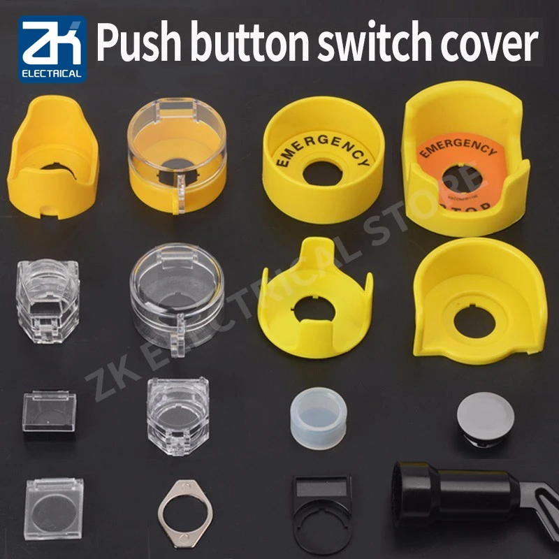 

Push button switch protective cover protective cover anti-missing elevator emergency stop 16/22mm accessory round warning ring