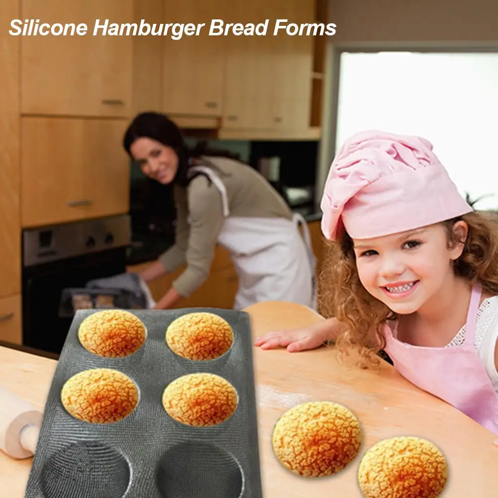 

Semi-circular Bread Mold Silica Gel Glass Fiber Coating Breathable Egg Tart Mold