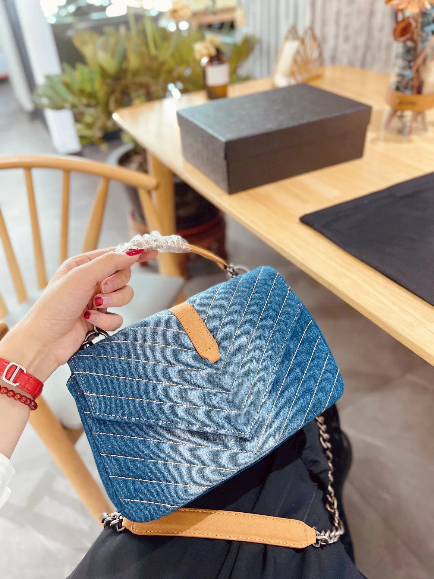 

102243 Women's New Vintage denim bag handbag diagonal bag