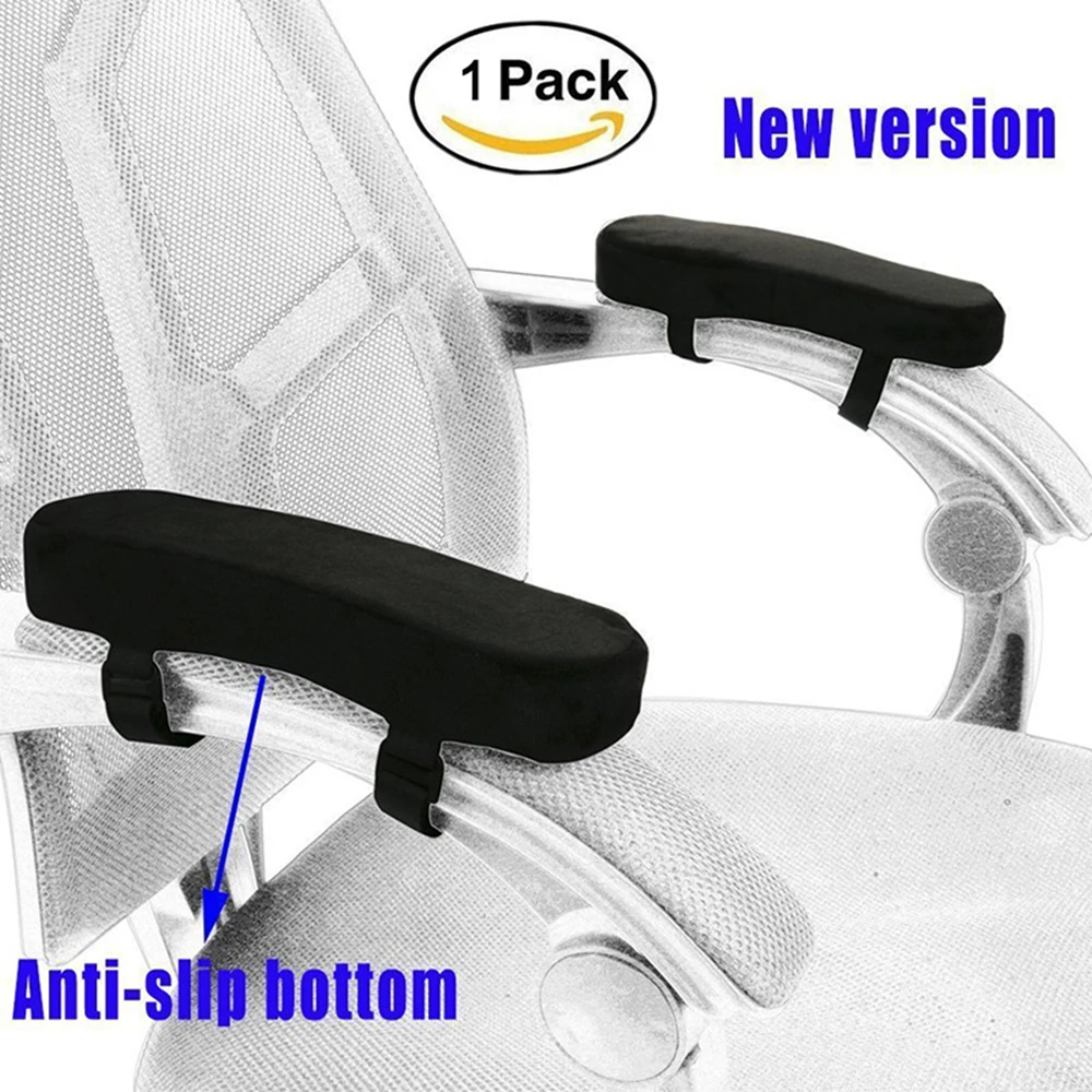 

1Pair Armrest Pads Covers Foam Elbow Pillow Forearm Pressure Relief Arm Rest Cover For Office Chairs Wheelchair Comfy Chair