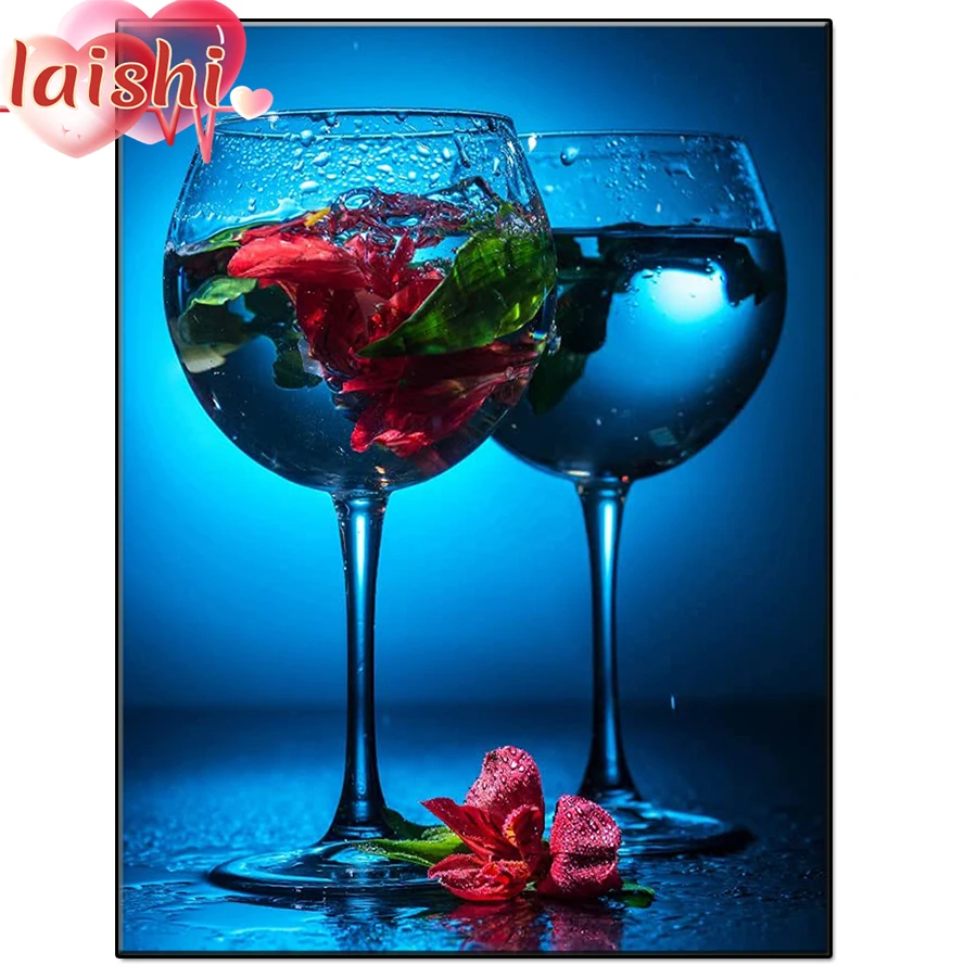 

5D алмазная живопись в форме яйца бокал круглая винная бокал вышивка крестиком Мозаика Алмазная вышивка квадратные Стразы домашний декор