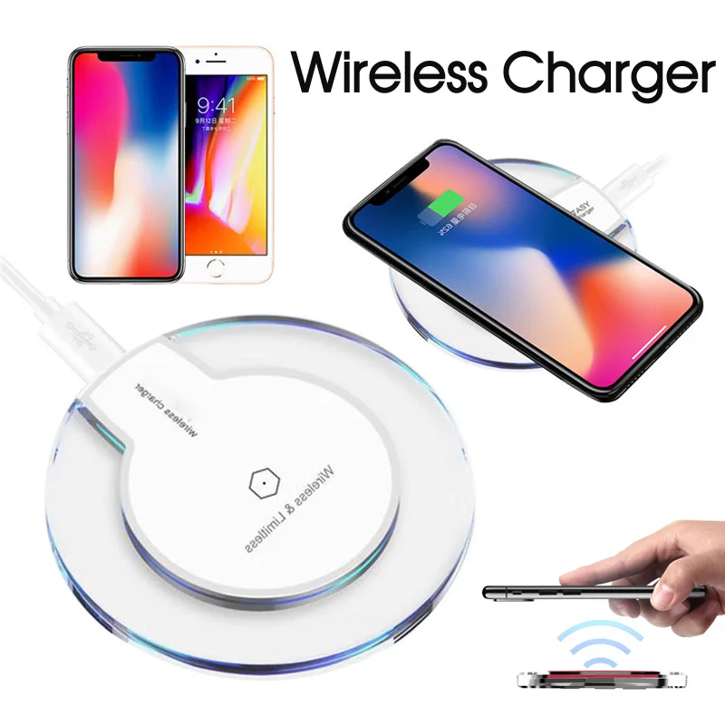 Universal QI Wireless Charger Charging Pad For iPhone 11 X MAX Plus Samsung Galaxy Note Edge huawei | Электроника