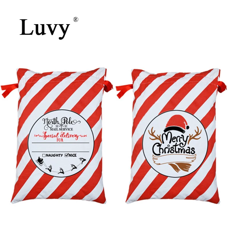 1 шт. мешочки для Санты подарок ручной работы Рождественская сумка на шнурке