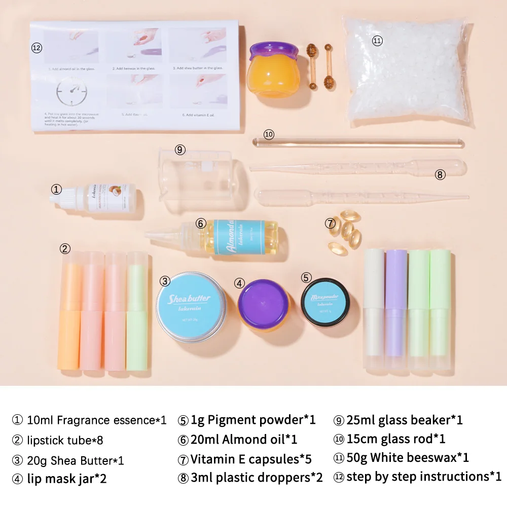 

2023 Diy Lip Balm kit Making lipstick Moisturizing Natural Long Lasting Lip Stick DIY Lip Glaze Lip Makeup Hand Make Lip Care
