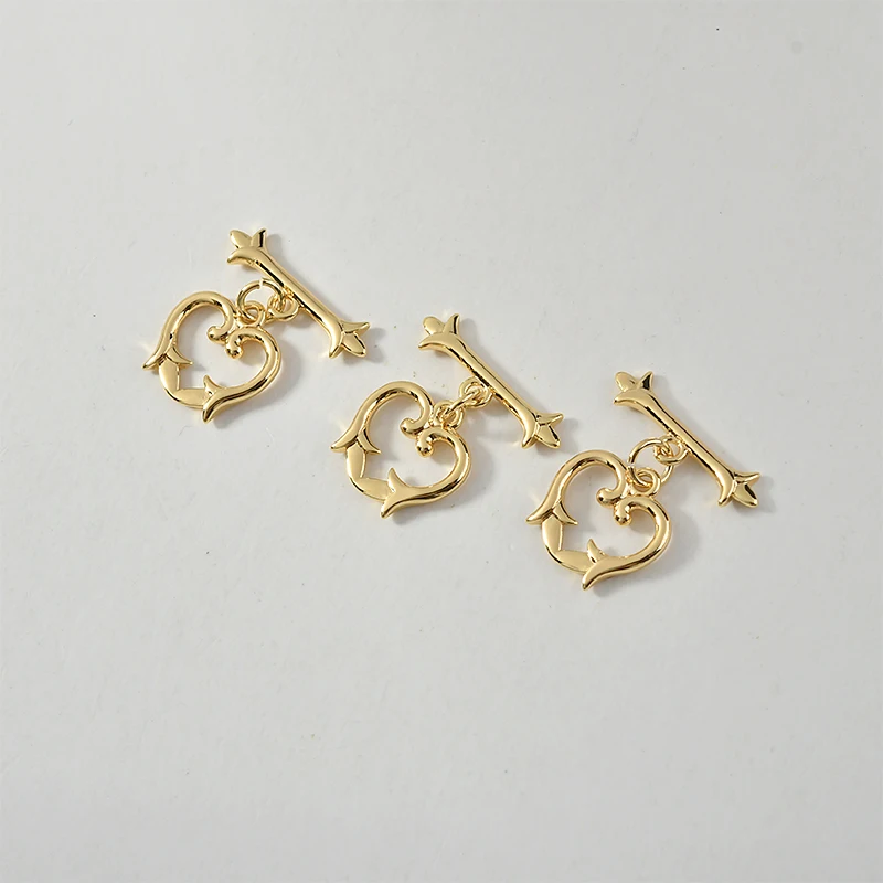 Винтажное барокко сердце прекрасный OT клип ожерелье браслет финишная пряжка