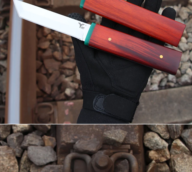 Lengran DC53 стальной нож японский нож, 60-62hrc вакуумная термообработка острый охотничий нож для кемпинга меч самурая