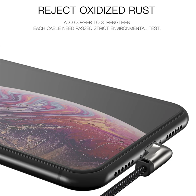 USB кабель WSKEN L образной формы с алмазным зарядным устройством для iPhone XS Max XR 8 7 6S 5
