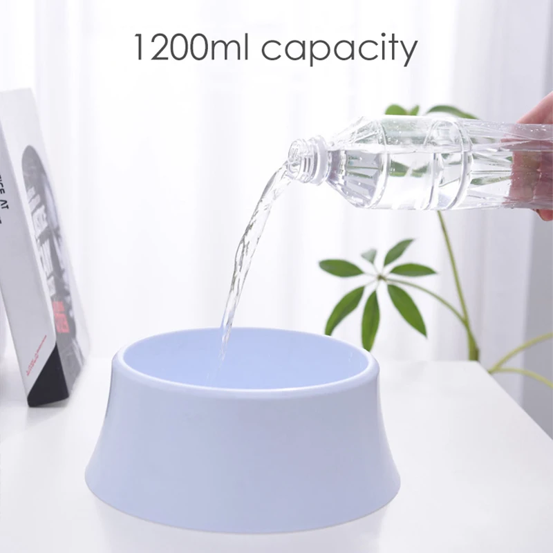 

Dog Drinking Water Bowl 1.2L Floating Non-Wetting Mouth pet Cat Dog Bowl Without Spill Drinking Water Dispenser ABS Plastic