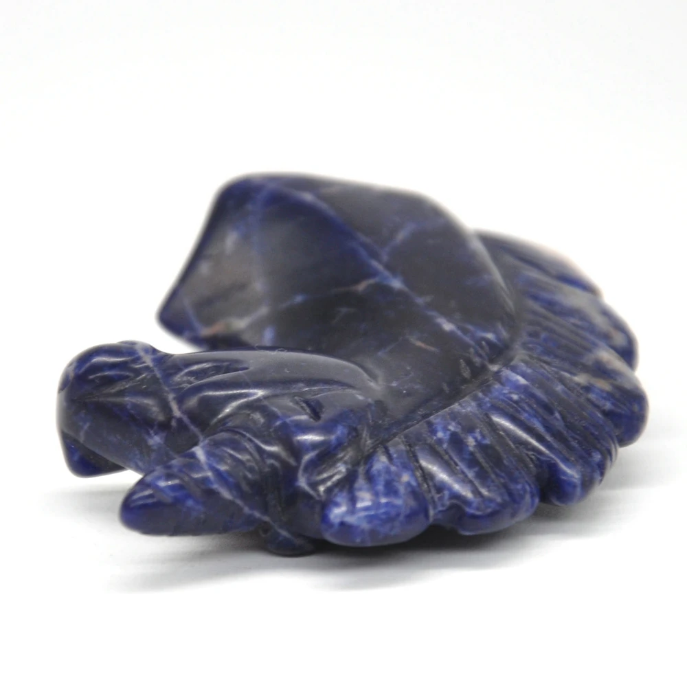 Статуя единорога 2 дюйма резной натуральный синий кальдалитовый камень