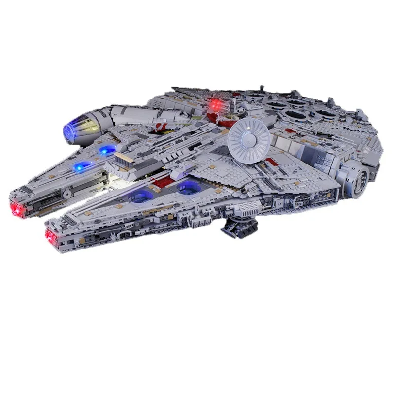 

New 1381pcs Star Wars Millennium LED Lamp Anime Figure Building Blocks Collectable Model Compatible Toys Birthday Present