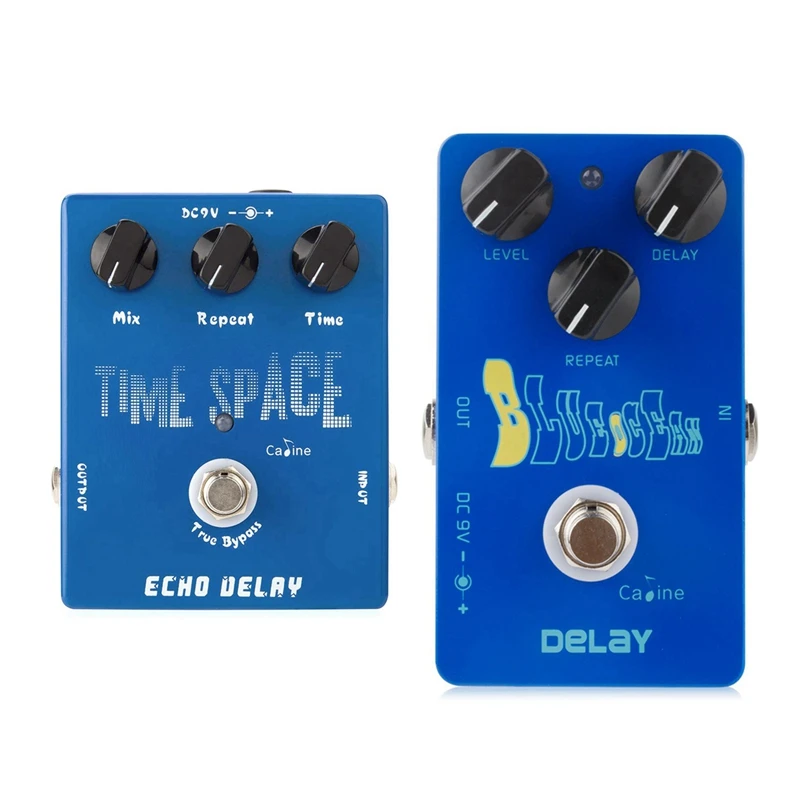 

Caline 2 Pcs Blue Ocean Delay Guitar Effect Pedal True Bypass Pedal, CP-19 & CP-17