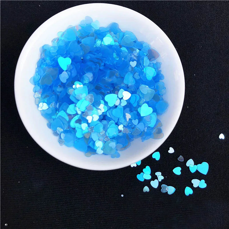 Jinguang персиковые гвозди в форме сердца яркие блестки бусины из ПВХ сделай сам