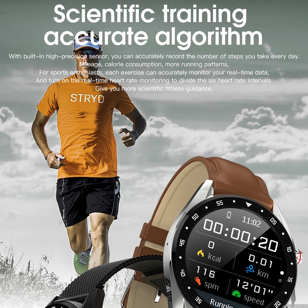 L7 смарт-браслет ECG PPG измерения артериального давления пульсометр с сенсорным