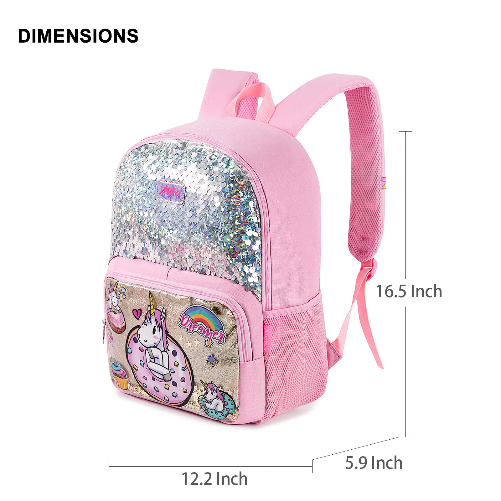 Unicorn Glitter Sequins Kawaii Bookbag Cute Satchel Bag School Anime Backpack for Girls Laptop Bag Kids Children Primary Bag