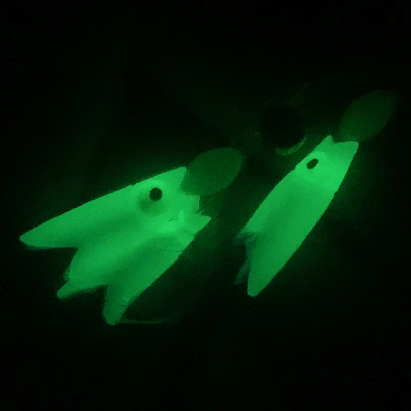 3pcs/Set A bunch of three fish Combination Fishhook Fishing Lure Set Wire Artificial Silicone Luminous Bait | Спорт и развлечения