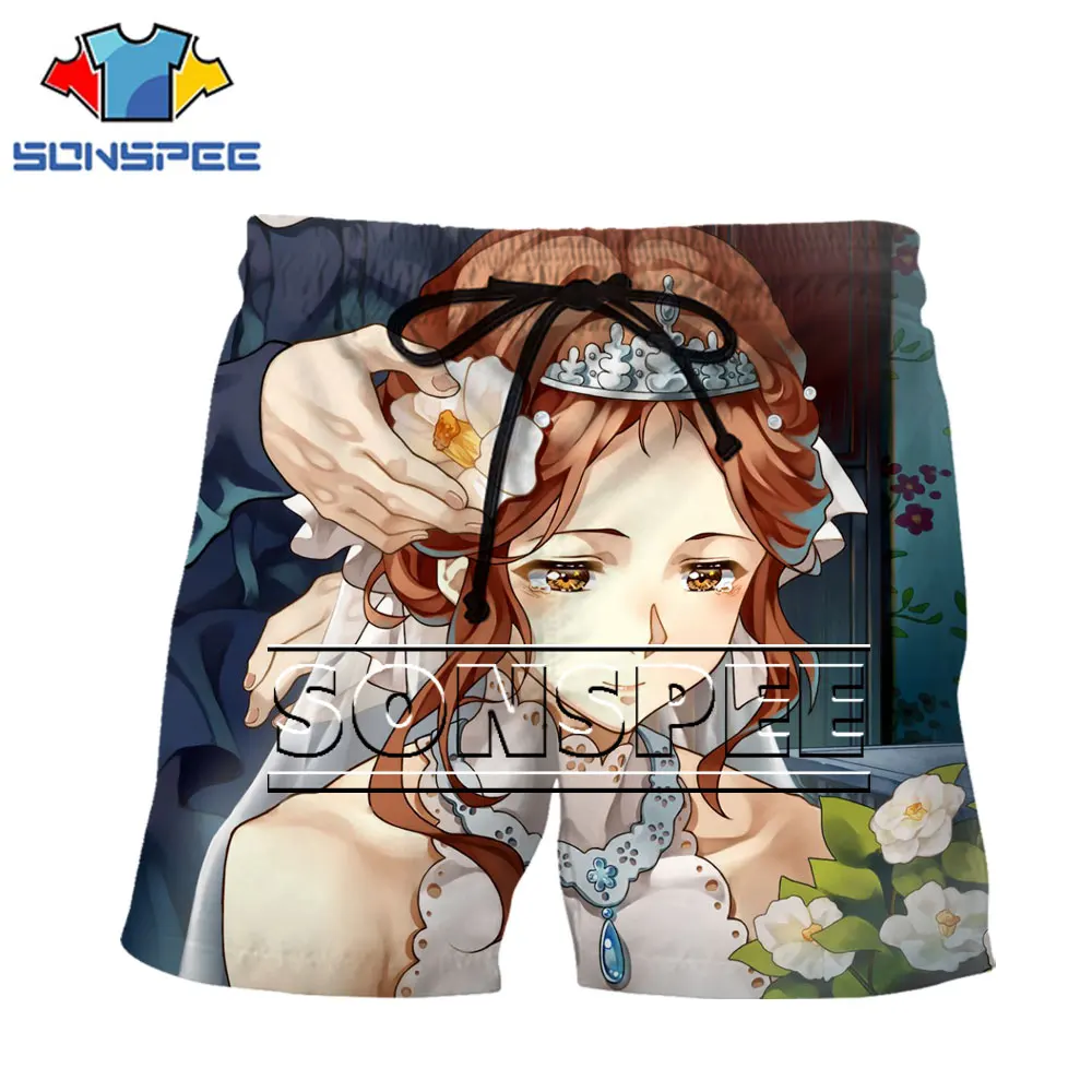 

SONSPEE Lori Sexy Shorts Kawaii Violet Evergarden Anime Japan Novel Cartoon Otaku Single Design Harajuku Loose S-6XL Sportswear