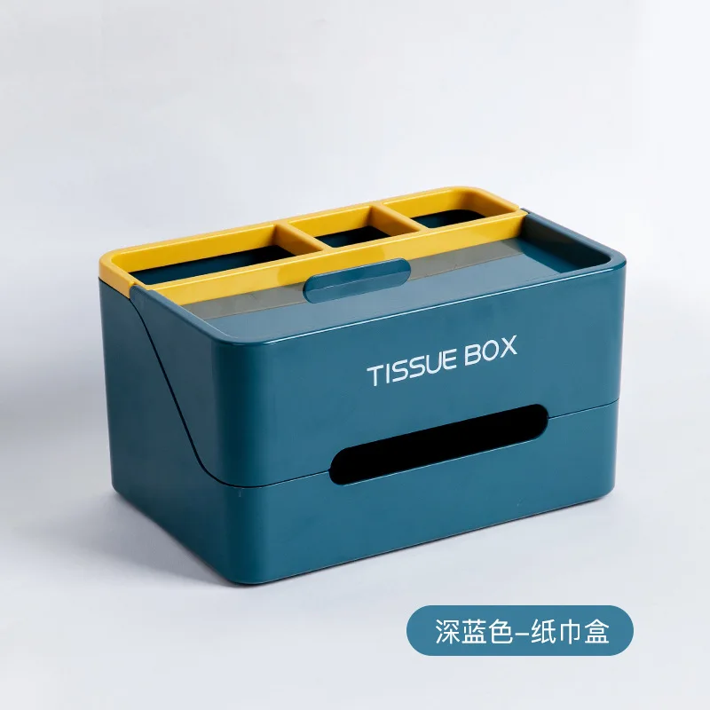 

Tabletop Tissue Box Family Living Room Dining Room Multi-function Pumping Tray Simple Remote Control To Collect Creative Home