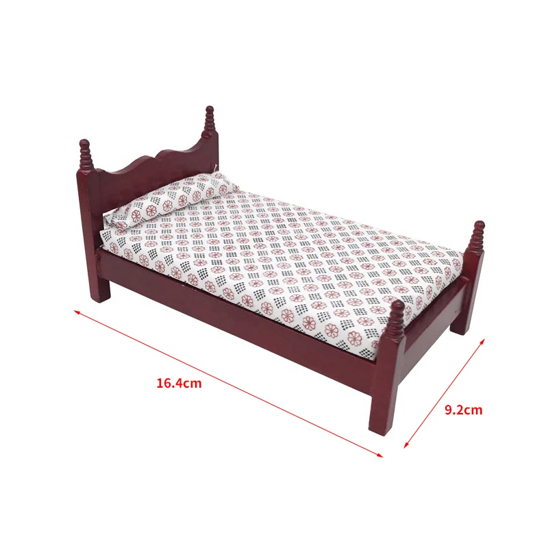 

1:12 Scale Doll Toy Accessories Toy House Miniature Furniture Vintage Single Bed