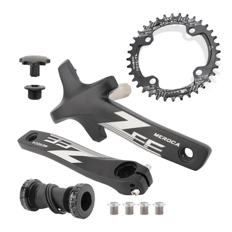 

ZEE Mtb Кривошип 32T 34T 36T 38 T 104 BCD алюминий 6061 велосипедный Кривошип 175/172,5/170 мм