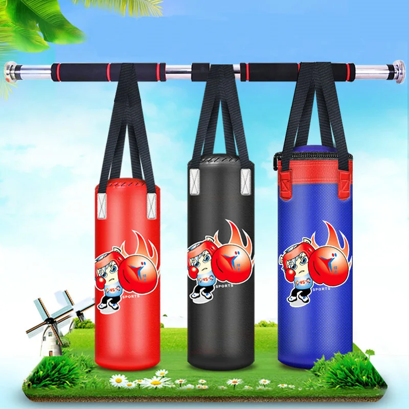 

48cm Boxing Sandbag Red Blue Black Three Colors For Children Fitness Equipment Indoor Home Sparring Taekwondo Hanging Sandbags