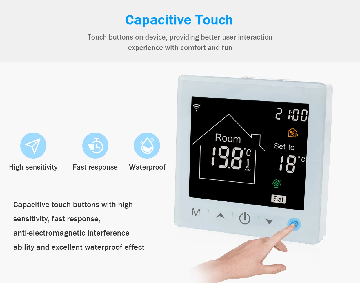 

Tuya Smart Wifi Thermostat Temperature Remote Controller For Water Eletrical Heating Support Google Home Alexa