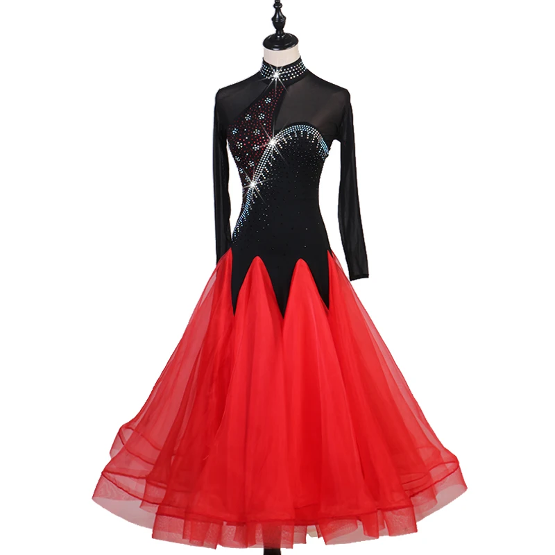 

Платья для Бальных соревнований, женские, новый дизайн 2021, черная юбка для вальса, стандартное бальное платье для женщин