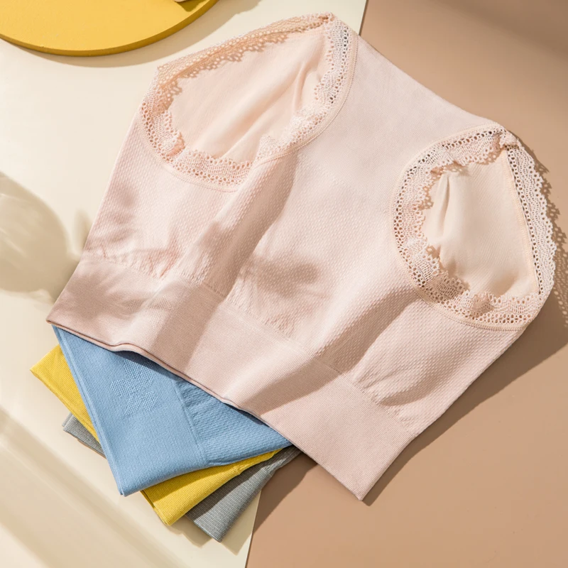 Нижнее белье женское из чистого хлопка антибактериальное бесшовное кружевное