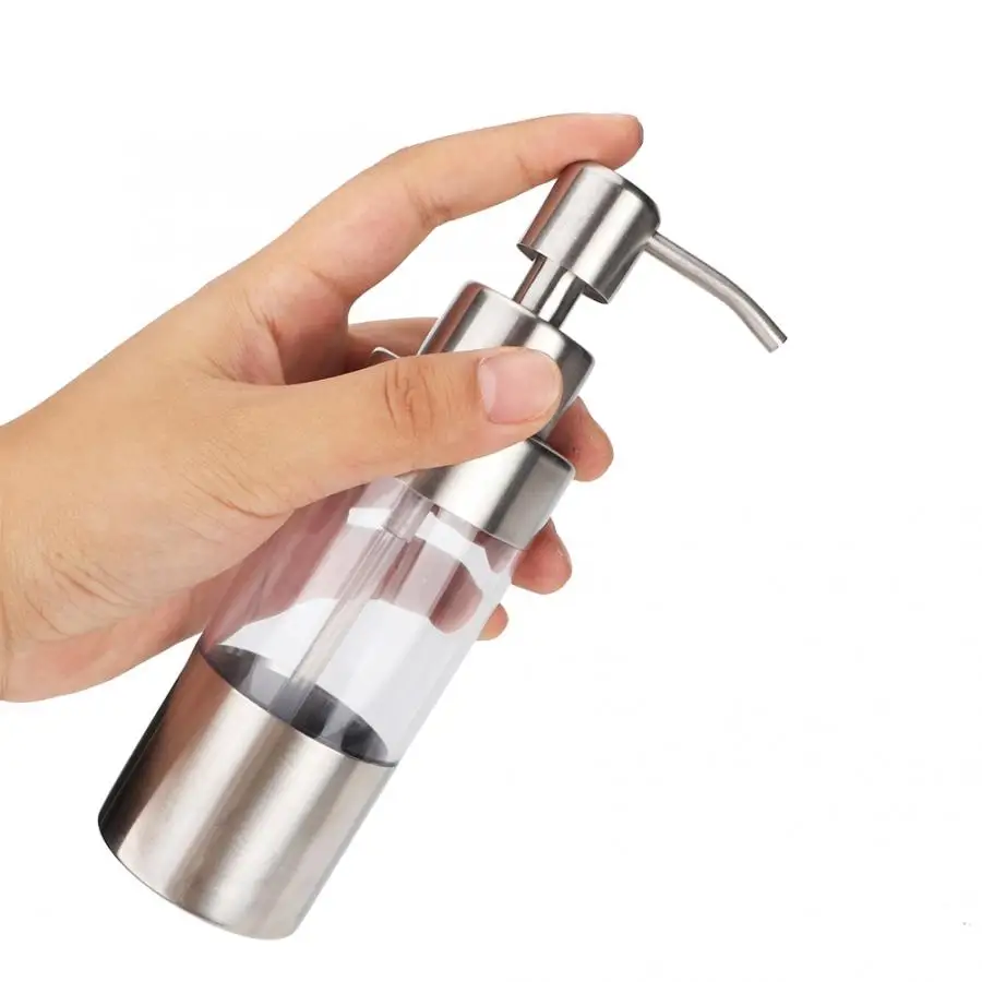 Прозрачный ABS нержавеющая сталь ванная комната ручной жидкий дозатор для мыла