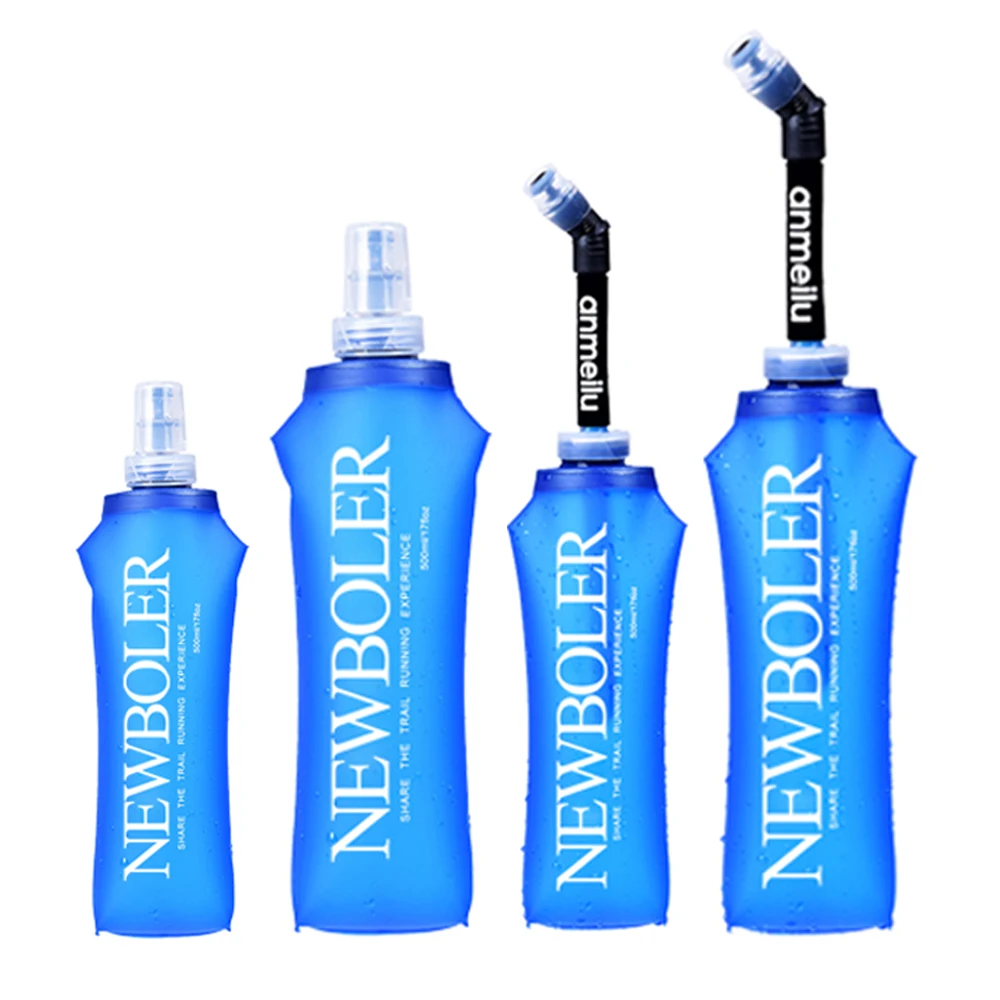 

Folding Collapsible Water Bottle 250ml 500ml Soft Flask TPU Free For Running Hydration Pack Waist Bag Vest SD09 SD10