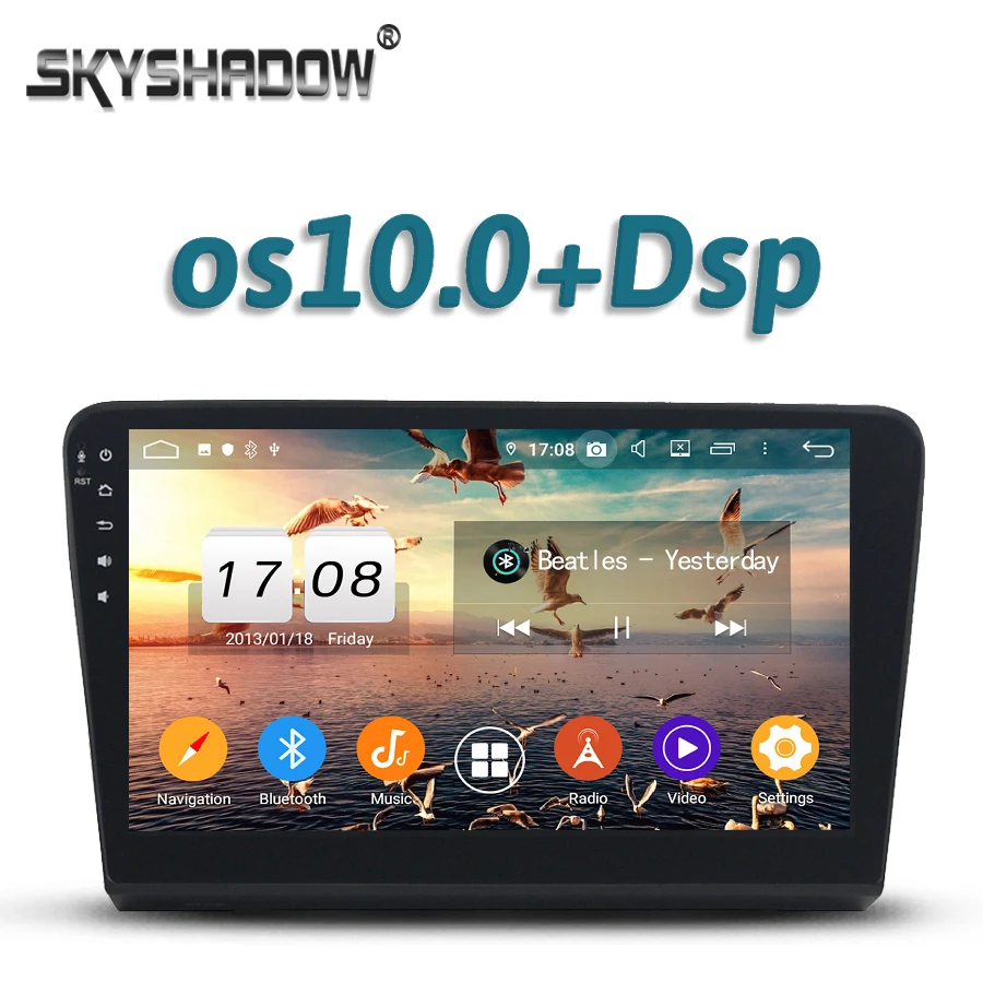 DSP 10 1 &quotIPS Android 4 Гб + 32 ГБ Восьмиядерный автомобильный DVD плеер GPS карта RDS радио wifi