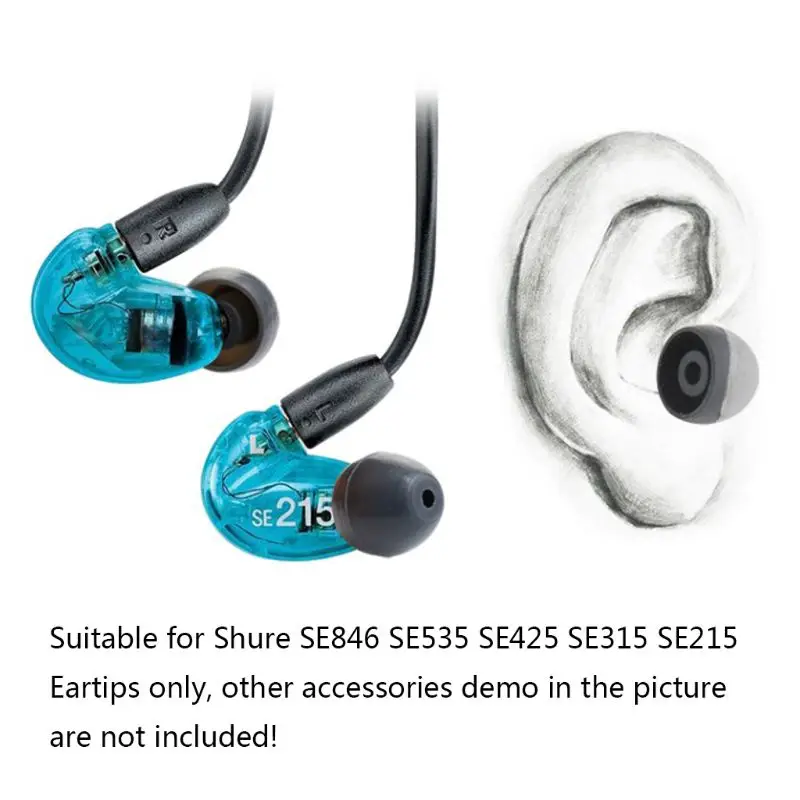 Подушечки для наушников из мягкого силикона с Кепки чехол сменный SE846 SE535 SE425 SE315