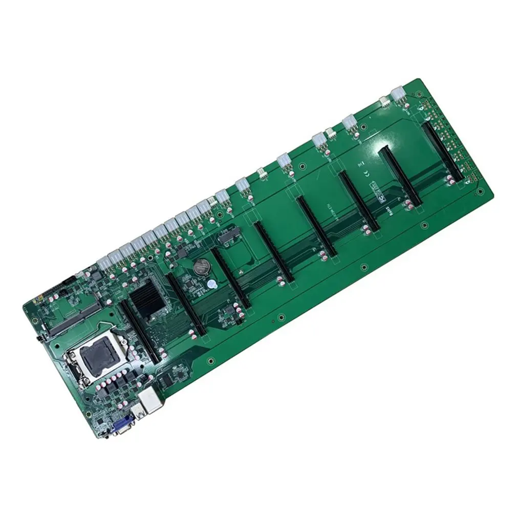 B75M-ETH-V3.01 Mining Machine Motherboard 8-Card 6.5cm Pitch Graphics Card Slot DDR3 LGA 1150 CPU Mining Motherboard