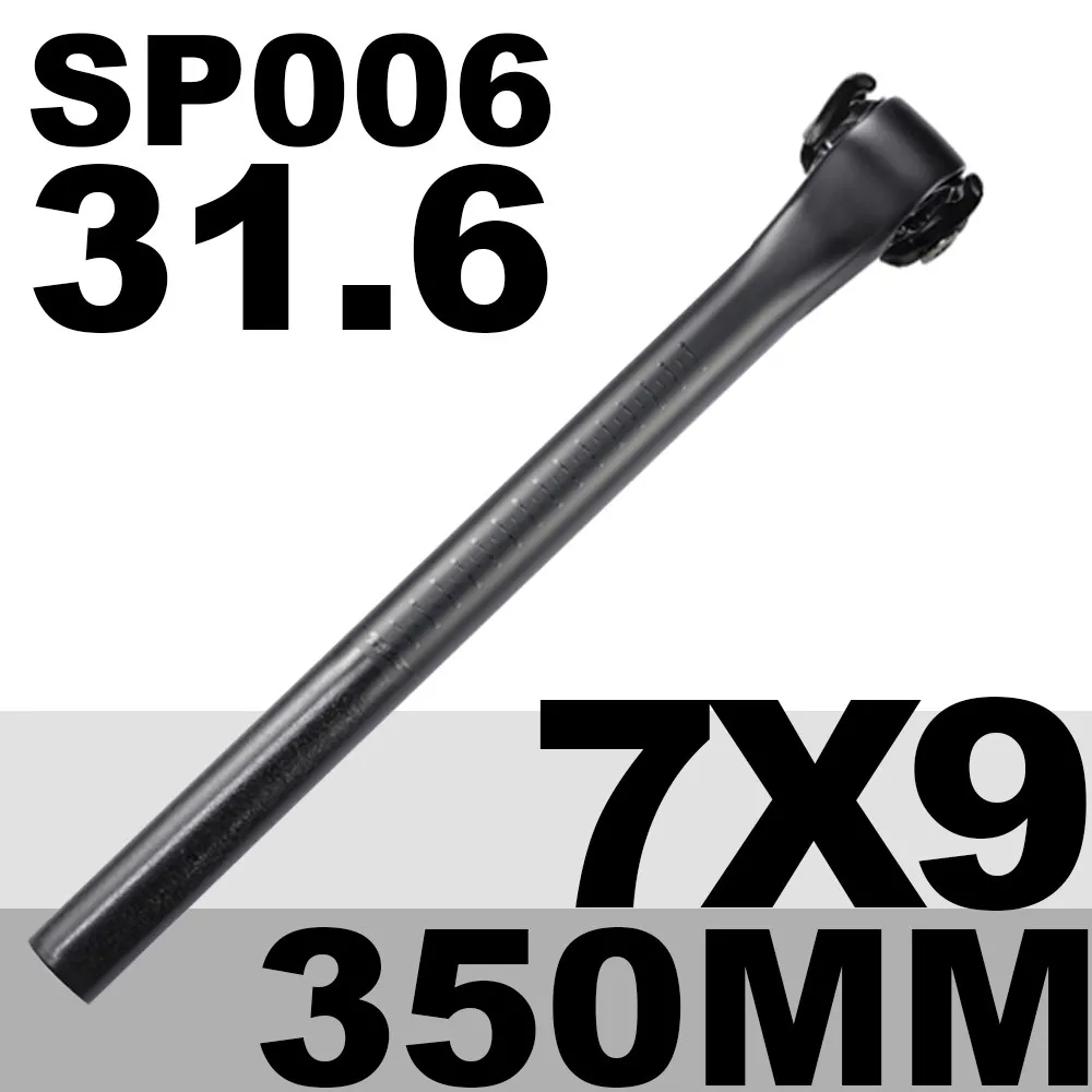 OG-EVKIN SP-005/SP-006 Carbon Seatpost 6° Road Bicycle Seatpost 27.2/31.6mm Seat Tube 350/400MM Canote Carbono Bicycle Parts - Цвет: SP006-31.6-350-7x9