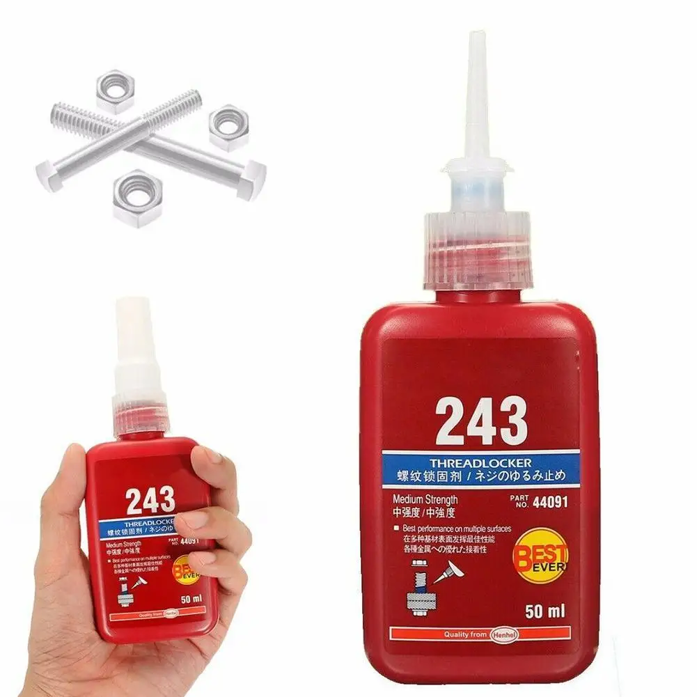 1 Pcs 243 Medium Strength Threadlocker Anaerobic Adhesive Glue Retainer Screw Locking Glue Anaerobic Adhesive Glue AUG889