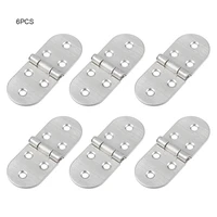 6pcs stainless steel easy install semi circular flip top replacement parts folding hinge for cupboard universal table heavy duty