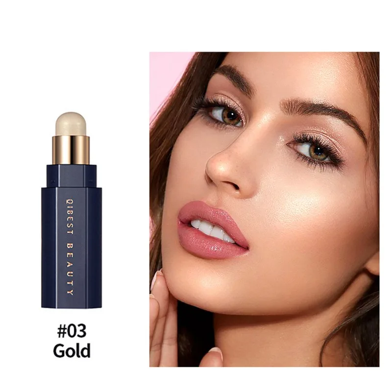 QIBEST шестигранный осветлитель для лица хайлайтер палка водостойкий долговечный