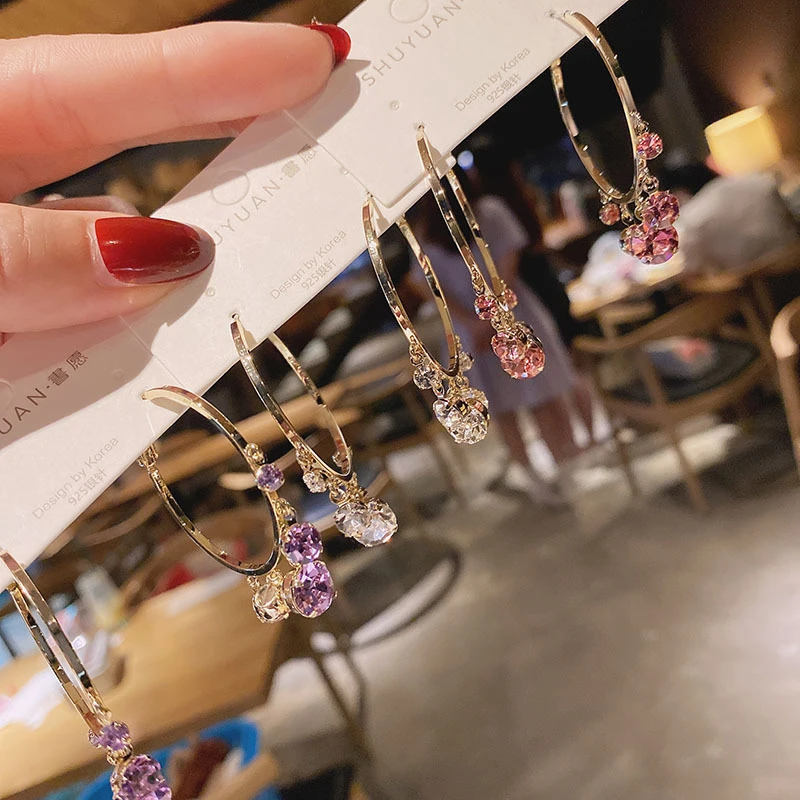 

Simple Fashion Design Zircon Bear Head Shape Earrings Personality Trend Elegant Style Ladies Party Jewelry Accessories Gifts