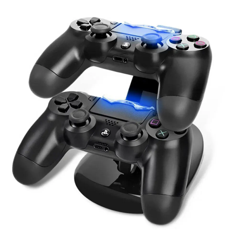 Зарядная станция для контроллера PS4 двойной разъем USB светодиодный сигнал