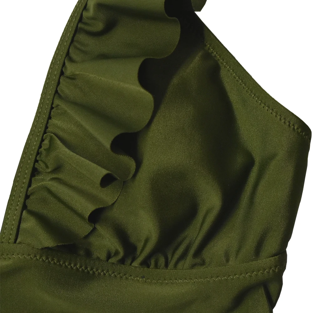 Слитный купальник-монокини зеленого цвета VECENEY | Спорт и развлечения