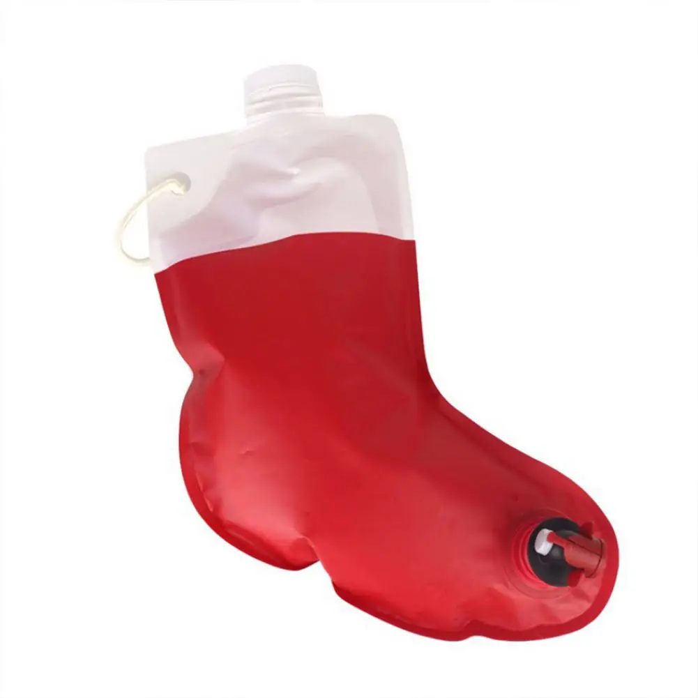 

Christmas Flask Santa Drink Beverage Dispenser Happy Wine Stocking Flask Reusable Stocking Flasks Flasks Bags For Holiday G