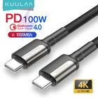 Кабель KUULAA USB C к Type C для Macbook Pro 5A PD 100 Вт USB 3,1 Gen 2, кабель быстрой зарядки USB C для Samsung S10 Note20 PD 3,0 QC 4,0, шнур