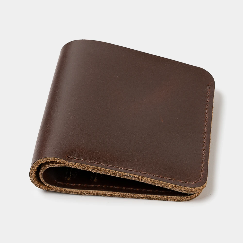 Винтажные мужские кошельки ручной работы из коровьей кожи маленький кошелек для