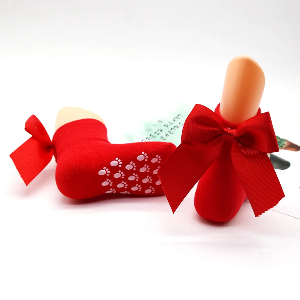 

Baby Socks Baby Infant Socks Toddler Girls Bow Anti-slip solid color sweet Socks Newborn Baby Girl Clothing accessories 2020