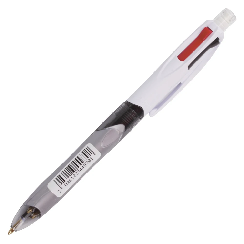 Ручка шарик. BIC &quot4Colours 3 + 1 HB" автомат. с грипом цвета (синий черный красный)