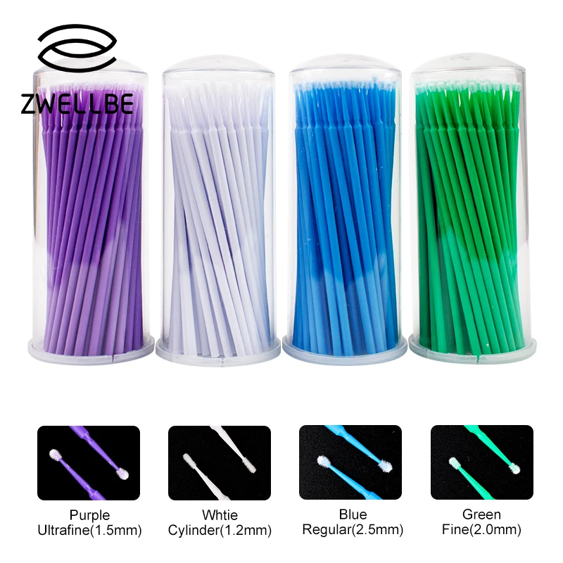 

100 шт./лот, одноразовые щёточки для ресниц, щёточки для наращивания ресниц, индивидуальные инструменты для удаления ресниц, Аппликаторы