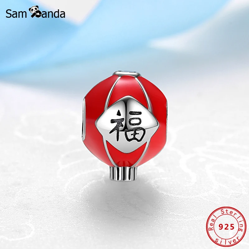 100% бусины из стерлингового серебра 925 очарование в традиционном китайском стиле