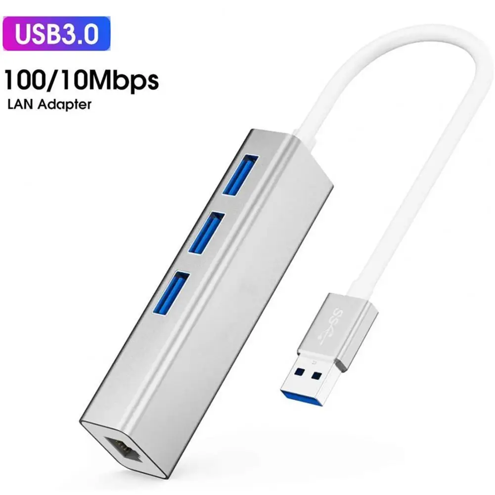 

USB C HUB 1000Mbps 3 Ports USB 3.0 Type C HUB USB to Rj45 Gigabit Ethernet Adapter for MacBook Laptop Computer Accessories