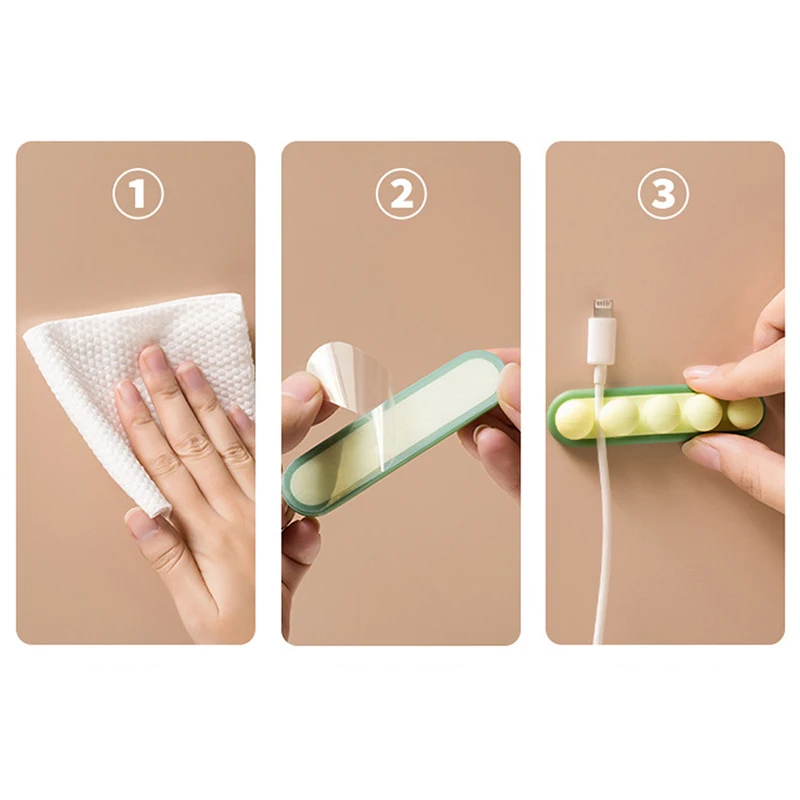 Управление кабелями мультяшное Силиконовое устройство самоклеящееся для