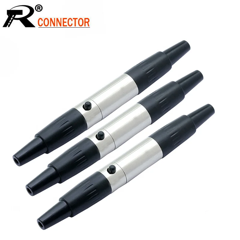 100 компл./лот 3/4/5 Pin Mini XLR штекер + Гнездо разъем для пайки микрофон Микрофон Кабель